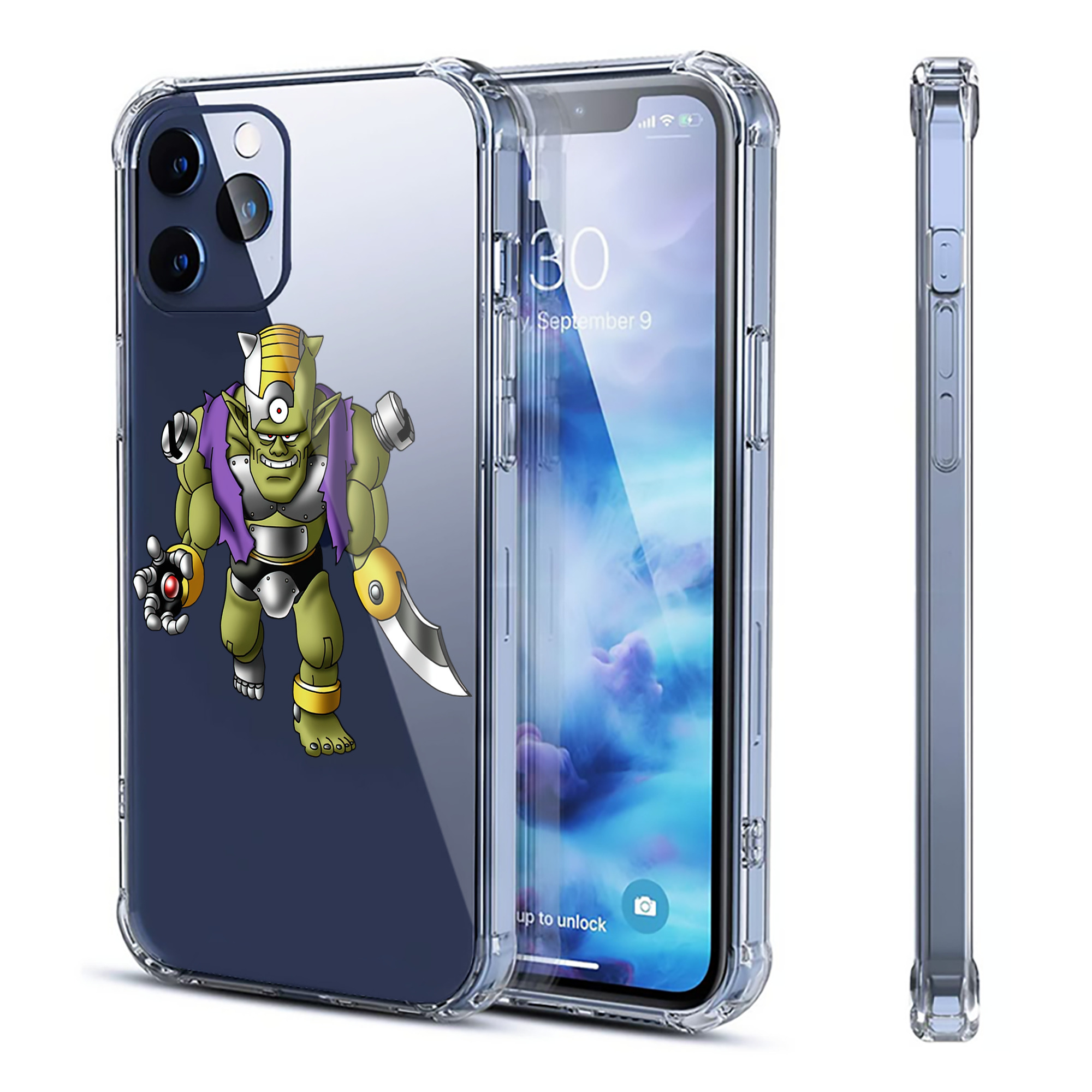 （画像用） ドラゴンクエスト Doragon Kuesuto Dragon Quest 【iPhone 12シリーズ対応】透明スマホケース（クリアソフトケース）
